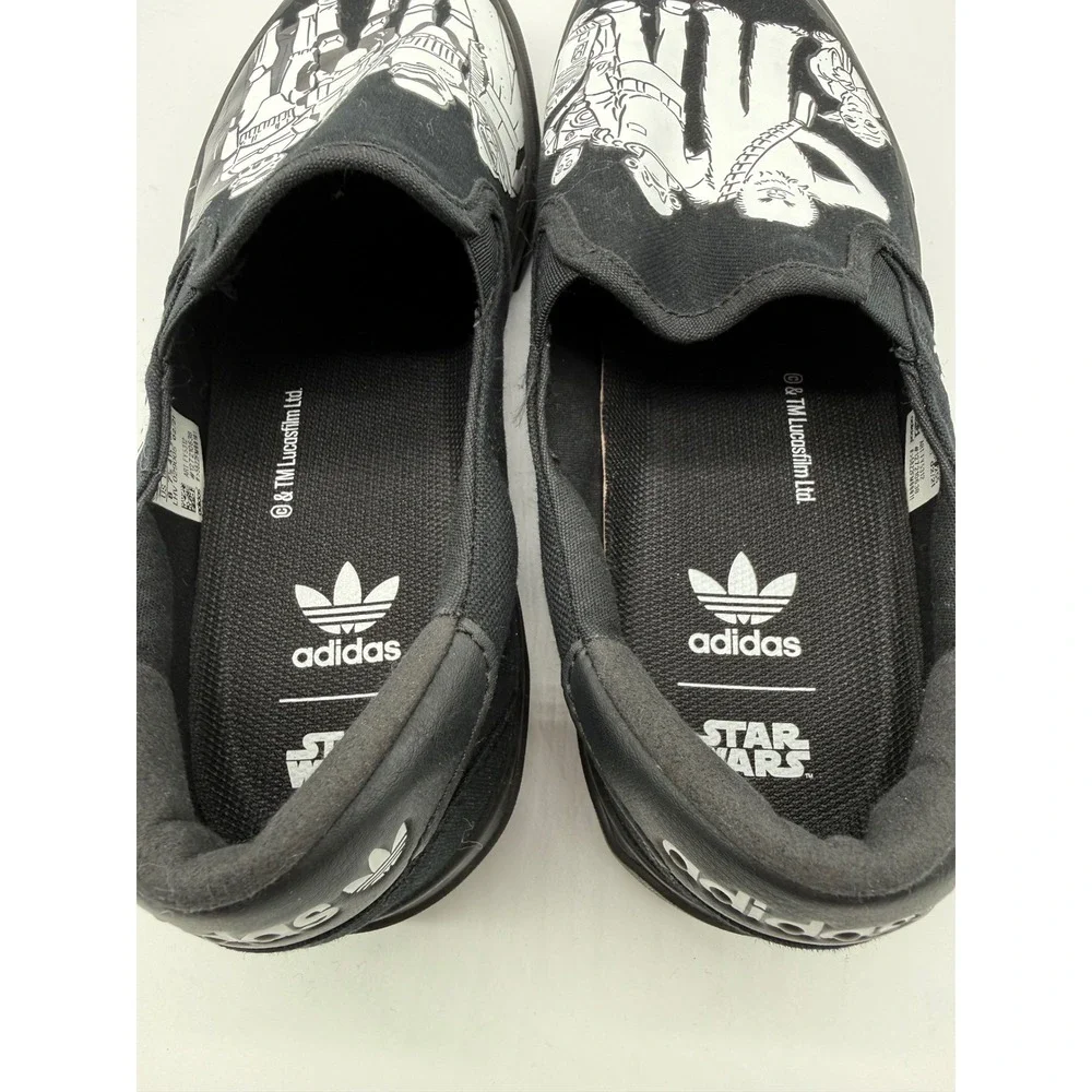 Adidas Star Wars Slip On Black Canvas Sneakers Rebel‎ Empire FY5312 Mens 8